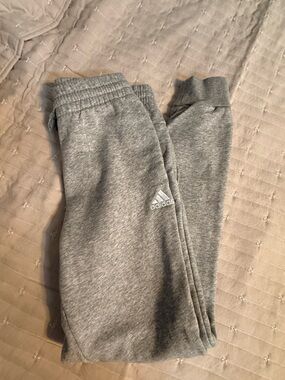 adidas Kids Heather Gray Jogger Sweatpants